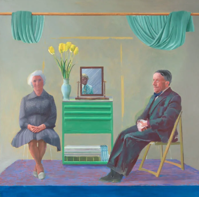 書中其中一作品《My Parents and Myself》,更是有史以來首次公開。畫中主角有三人:母親 書中其中一作品《My Parents and Myself》,更是有史以來首次公開。畫中主角有三人:母親