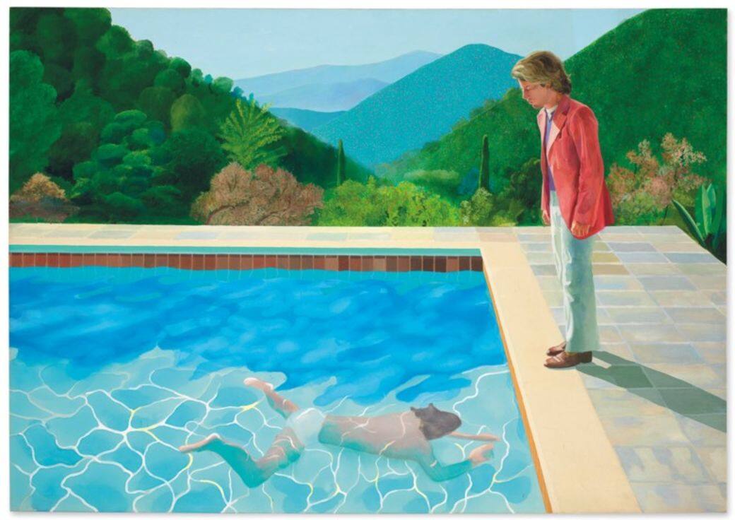 說到Hockney舉世聞名的作品,必定提及《Portrait of an Artist (pool with two figures)》一作。David Hockney為同性戀 說到Hockney舉世聞名的作品,必定提及《Portrait of an Artist (pool with two figures)》一作。David Hockney為同性戀