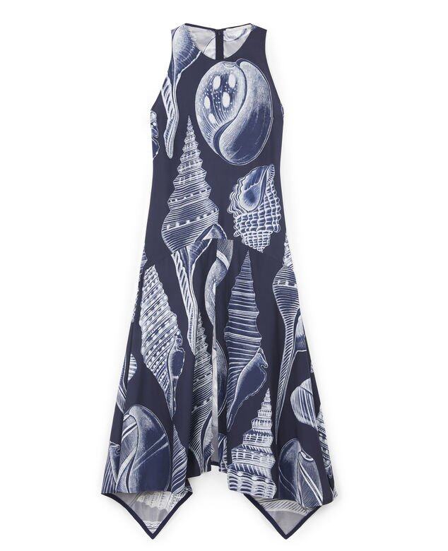 貝殼圖案藍染連身裙（圖為Stella McCartney 2021年春夏成衣系列）。