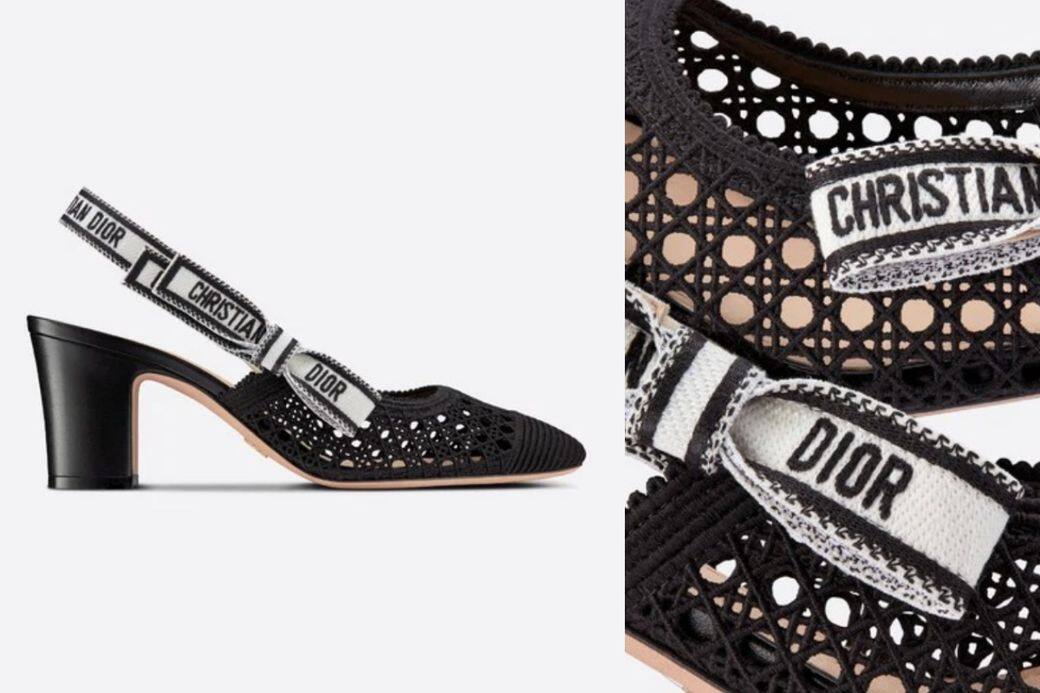 黑色「Christian Dior」刺繡肩帶 $8,550Dior的可拆式肩帶適合用於不同的手袋，隨意混搭