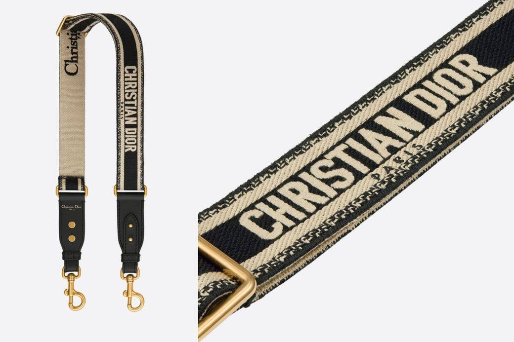 黑色「Christian Dior」刺繡肩帶 $8,550Dior的可拆式肩帶適合用於不同的手袋,隨意混搭 黑色「Christian Dior」刺繡肩帶 $8,550Dior的可拆式肩帶適合用於不同的手袋,隨意混搭