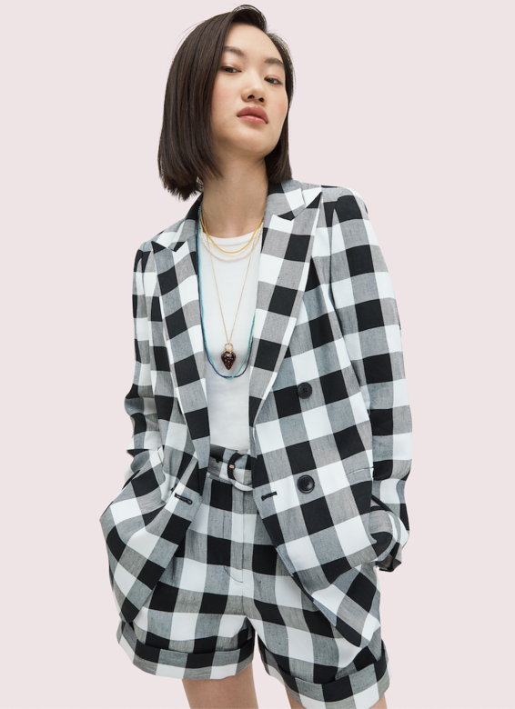 黑白色大小格紋、以及點綴正裝及便服的櫻桃圖案都是kate spade new york 夏季系 黑白色大小格紋、以及點綴正裝及便服的櫻桃圖案都是kate spade new york 夏季系