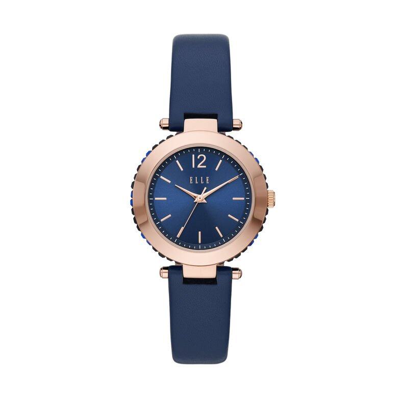 ELLE Marais 深藍色皮革腕錶 $850