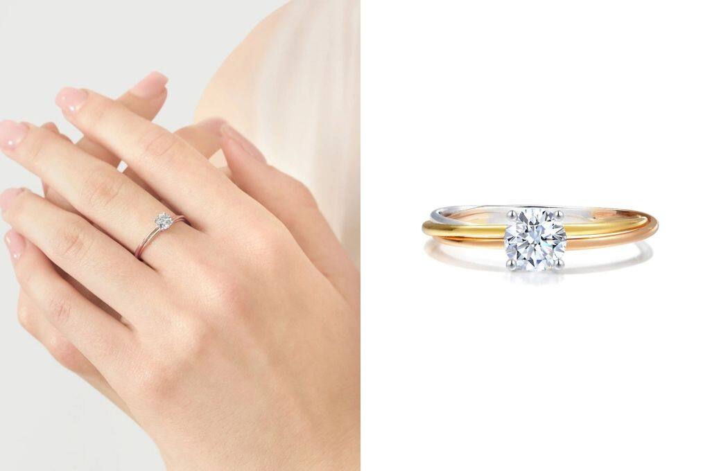 「本地薑」鑽石戒指品牌則有周生生，Promessa系列鑽石戒指設計相對優雅，其中一