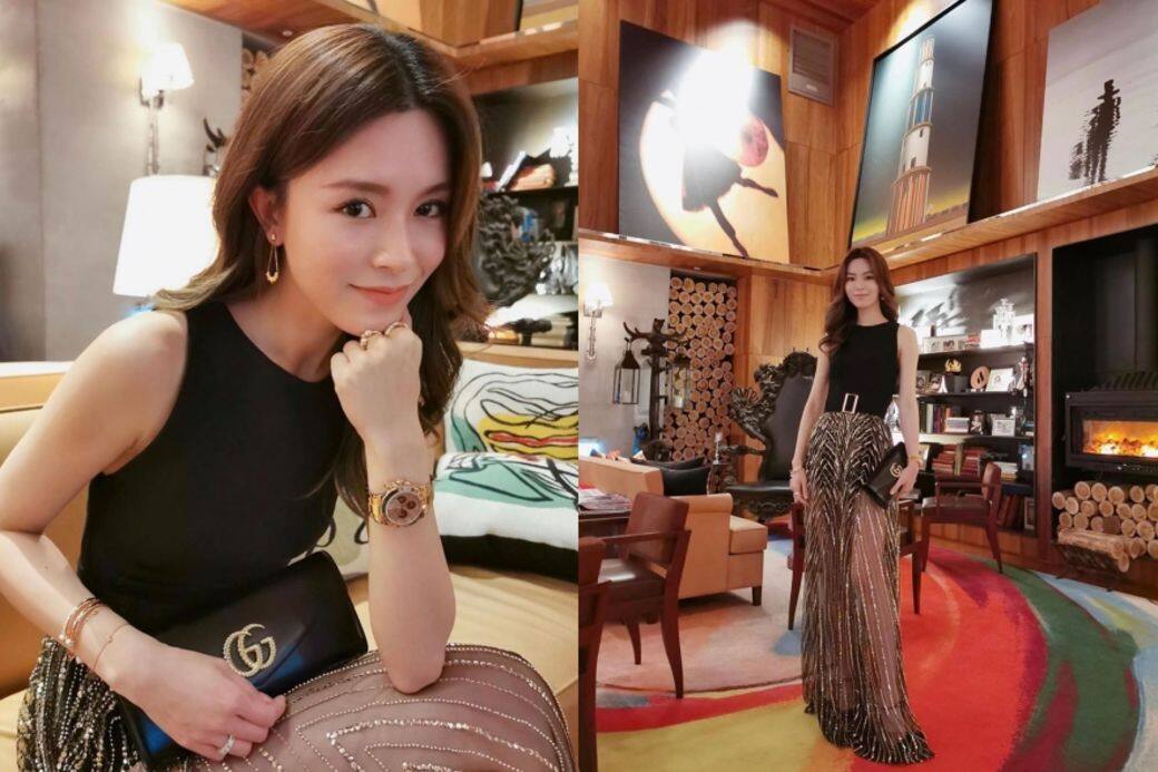 Janice Man這件Nicole + Felicia黑色透視晚裝,超貼身的黑色迷你裙綴以透視珠片雪紡裙 Janice Man這件Nicole + Felicia黑色透視晚裝,超貼身的黑色迷你裙綴以透視珠片雪紡裙