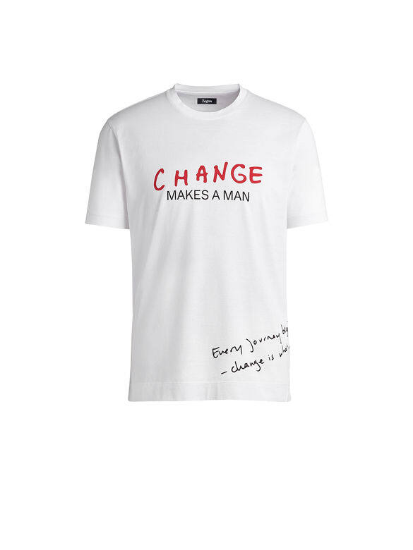 自即日起截止到2020年6月底，每賣出一件 #何謂當代男士# Change慈善T恤，Zegna會