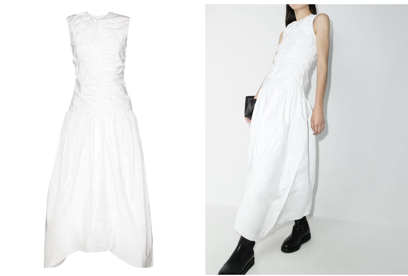 白色連身裙