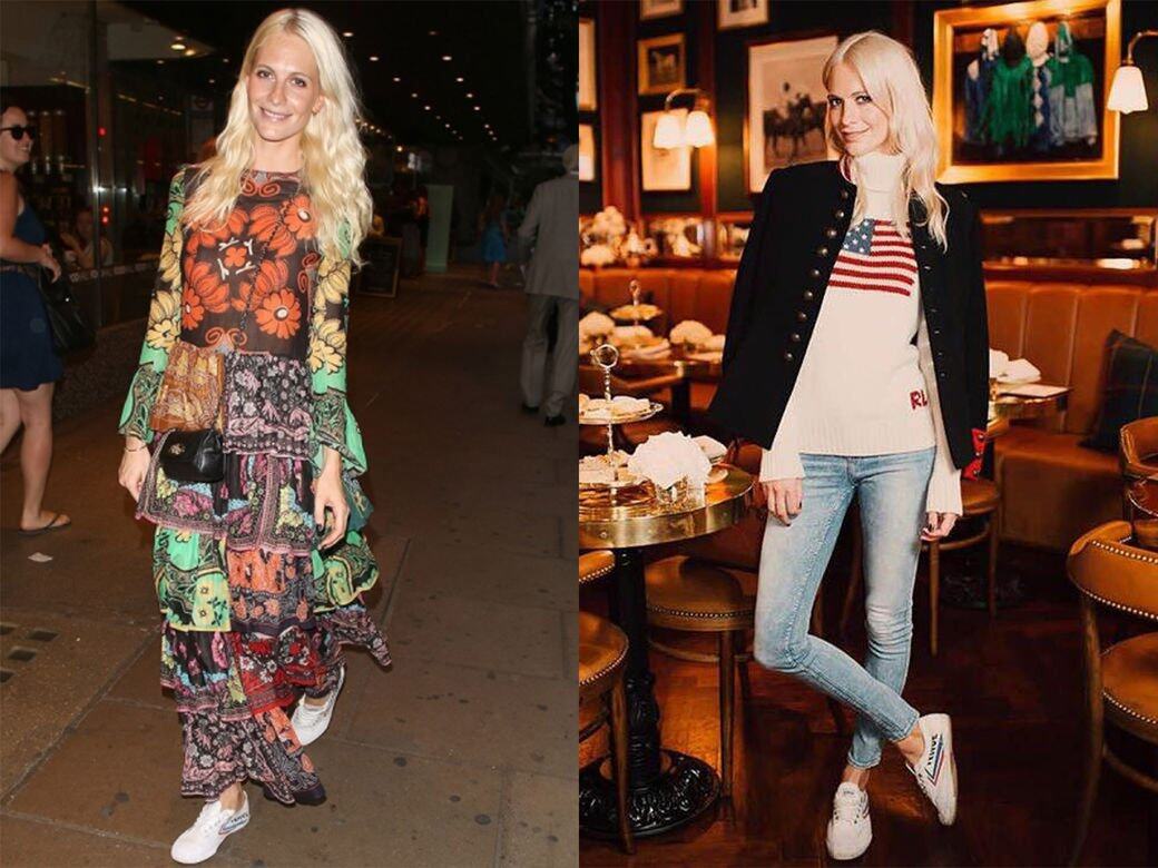 Poppy Delevingne輕鬆演繹民族風長裙與經典美式學院風造型。 Poppy Delevingne輕鬆演繹民族風長裙與經典美式學院風造型。