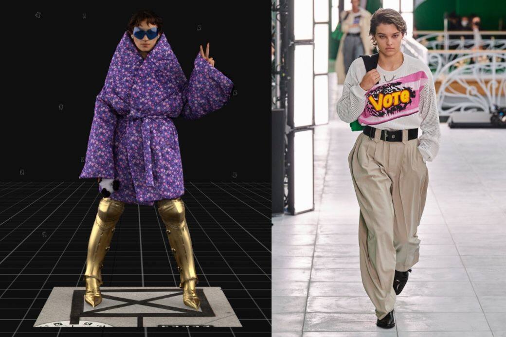 (左)Balenciaga;(右)Louis Vuitton (左)Balenciaga;(右)Louis Vuitton