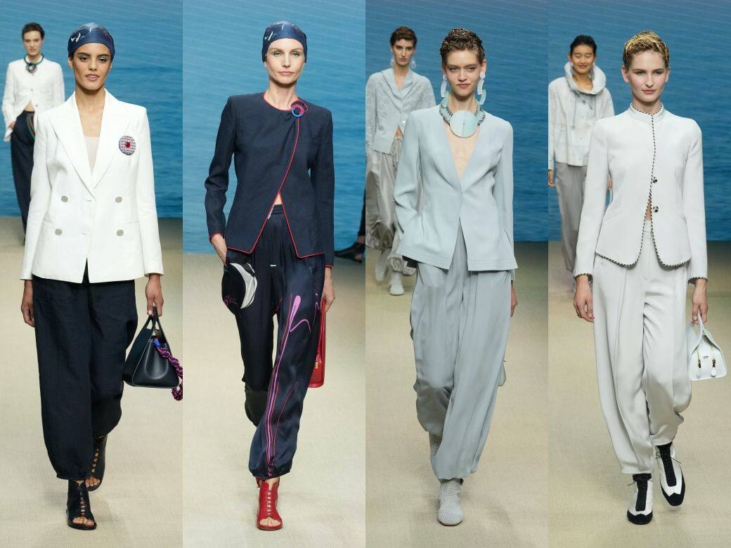 外套是Armani先生的招牌單品，2022春夏系列包羅多款孖襟西裝褸、休閒鬆身的