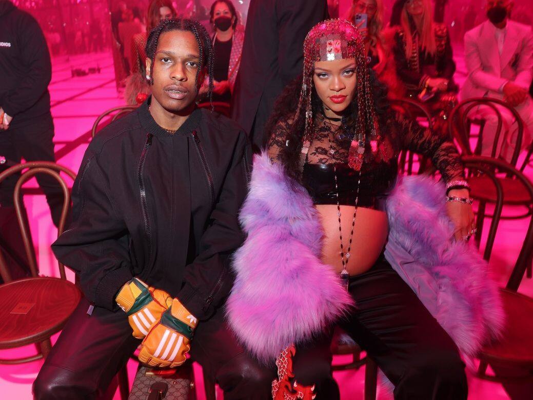 A$AP Rocky、Rihanna出席Gucci 2022秋冬時裝騷 A$AP Rocky、Rihanna出席Gucci 2022秋冬時裝騷