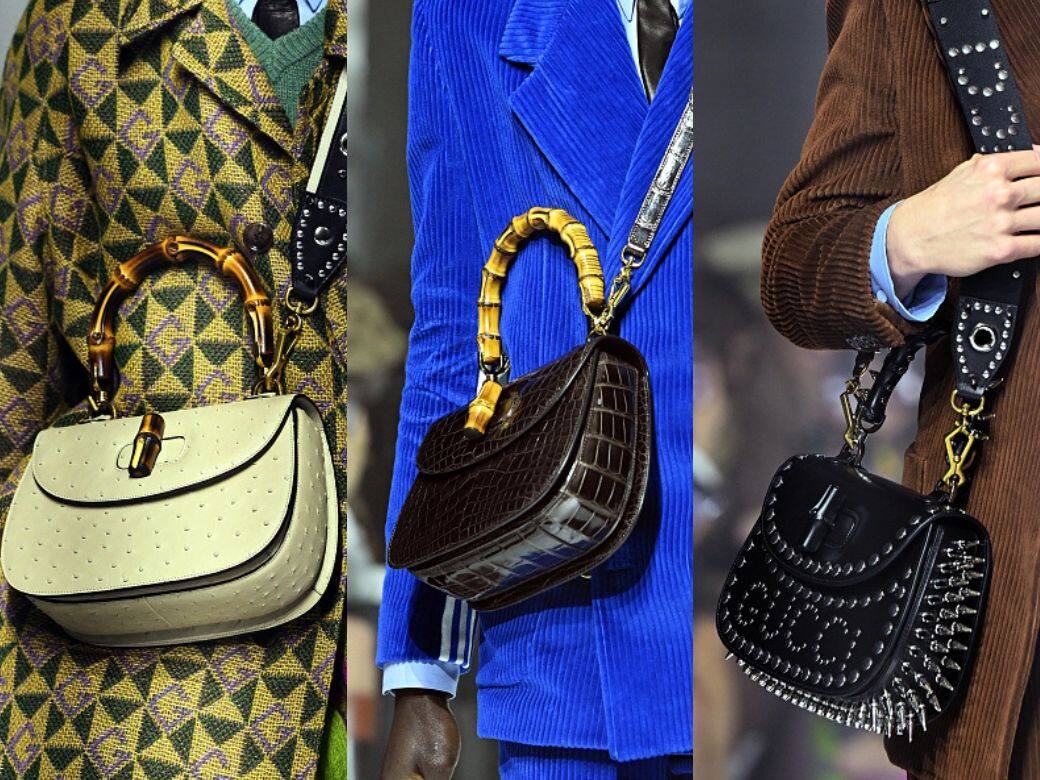 Gucci 2022秋冬時裝展焦點:竹節手袋 Gucci 2022秋冬時裝展焦點:竹節手袋