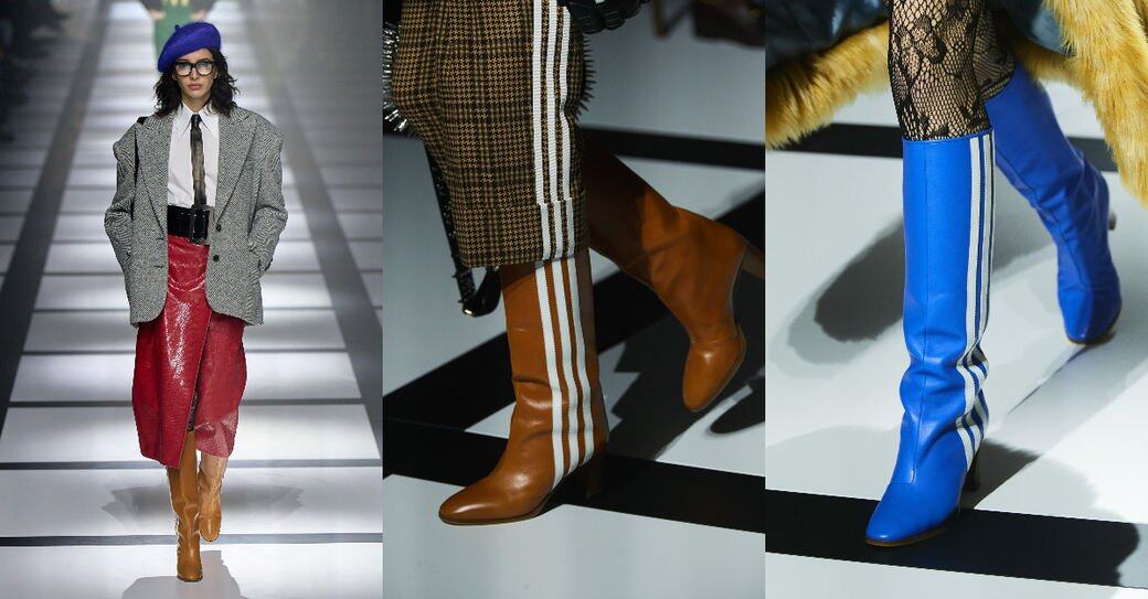 Gucci x Adidas重點：三間細節長boots