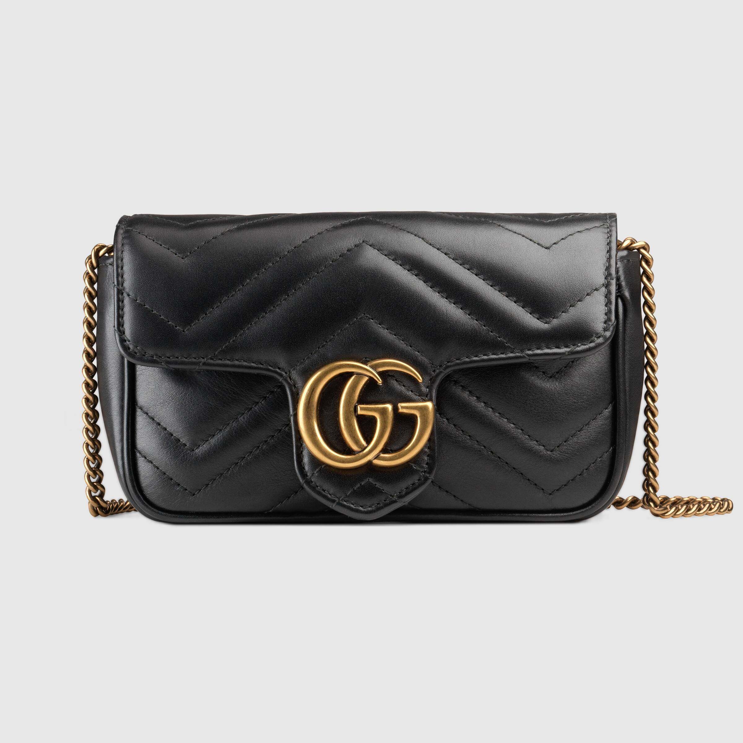 Gucci GG Marmont絎縫皮革超迷你袋