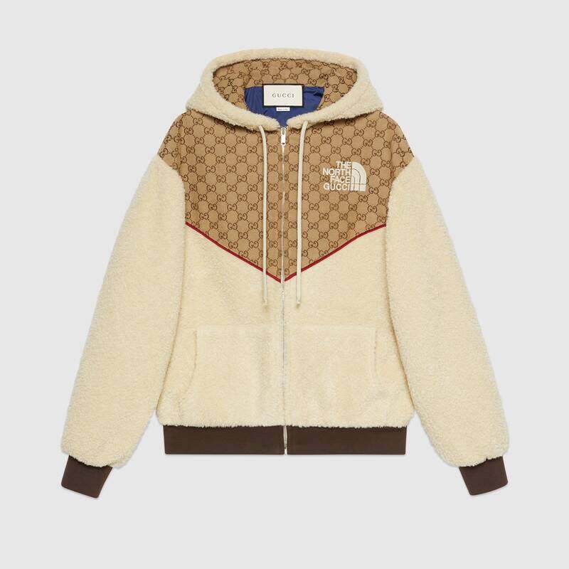 The North Face x Gucci GG帆布和羊皮外套 The North Face x Gucci GG帆布和羊皮外套