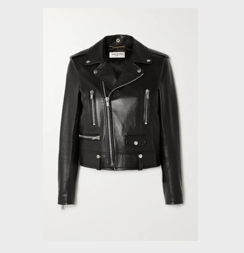 拉鏈飾皮革外套 Saint Laurent 拉鏈飾皮革外套 Saint Laurent