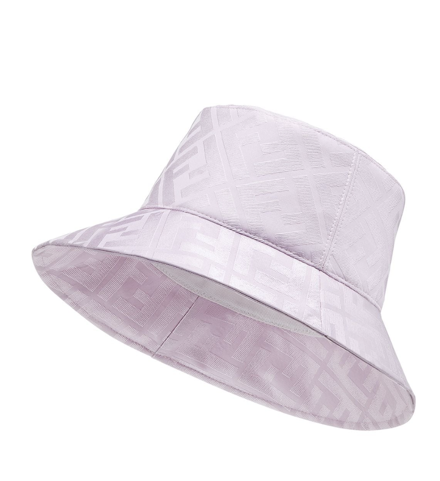 粉紫色暗花漁夫帽