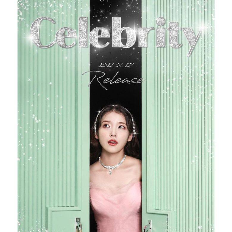 IU於1月27日以新歌《Celebrity》回歸，預告照一公開，穿上粉紅色禮服、戴上寶石頭