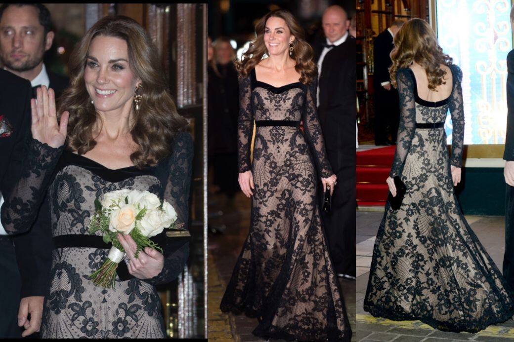 12月出席王室公務活動時，身穿Alexander McQueen哩士禮服的凱特就讓人眼前一亮。