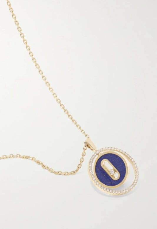 Messika 18K金鑽石青金石項鏈 $22,000, available at Net-a-Porter Messika 18K金鑽石青金石項鏈 $22,000, available at Net-a-Porter