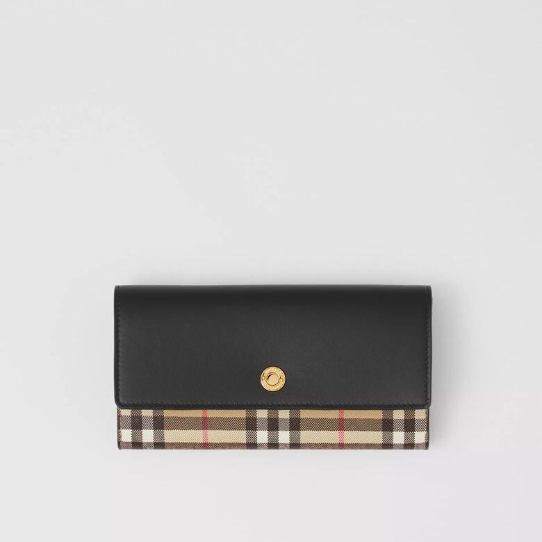 長銀包開運推介:Burberry vintage 格紋及皮革長夾 長銀包開運推介:Burberry vintage 格紋及皮革長夾