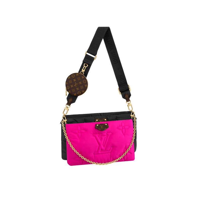 近季大熱的Multi Pochette Accessoires也是LV Pillow系列的一員,桃紅拼黑色的款式個性十足,呈 近季大熱的Multi Pochette Accessoires也是LV Pillow系列的一員,桃紅拼黑色的款式個性十足,呈