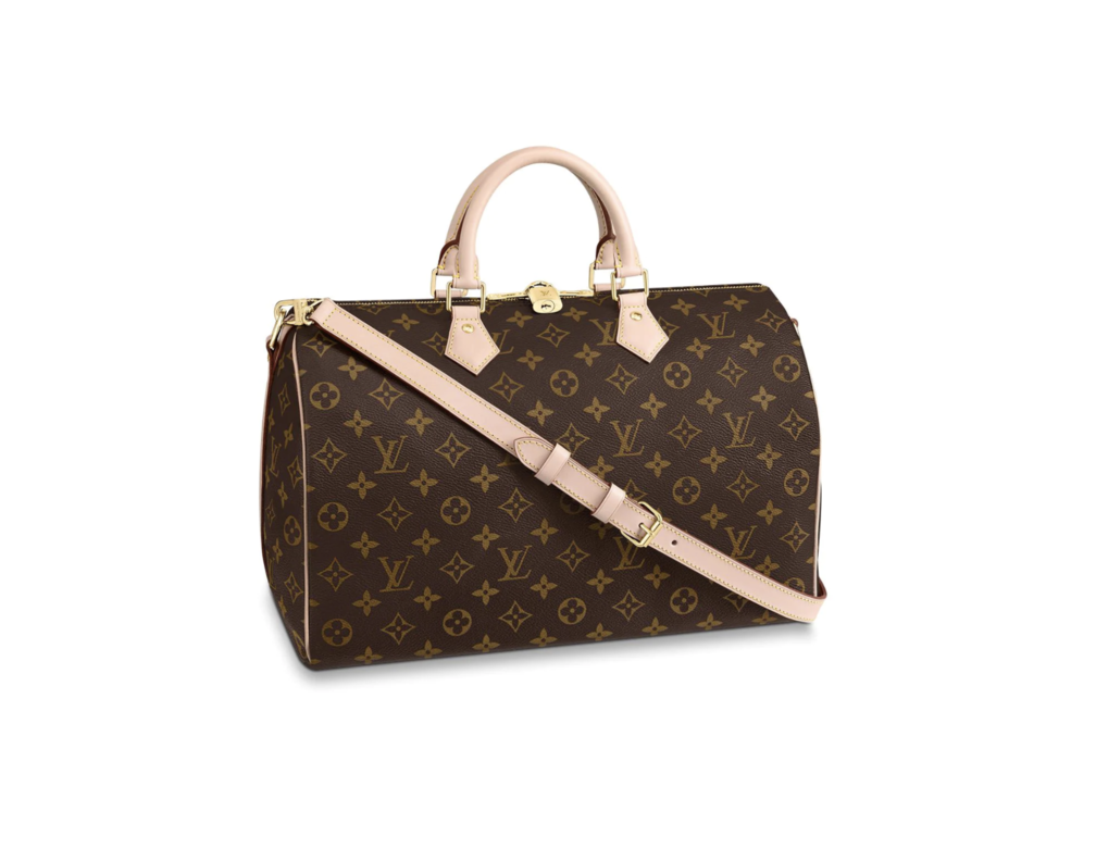 Louis Vuitton這款Speedy 35手挽袋採用品牌標誌性的Monogram印花圖案,經典不敗。 Louis Vuitton這款Speedy 35手挽袋採用品牌標誌性的Monogram印花圖案,經典不敗。