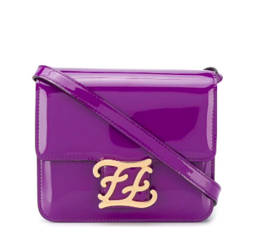 Fendi FF Karligraphy紫色手袋 Fendi FF Karligraphy紫色手袋