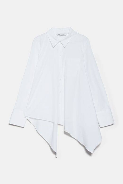 Zara不對稱剪裁白恤衫 $359 Zara不對稱剪裁白恤衫 $359