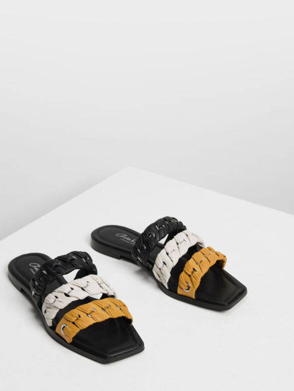 Charles & Keith編織皮革拖鞋 $569 Charles & Keith編織皮革拖鞋 $569