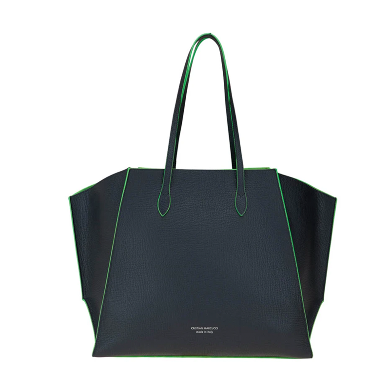 黑色配綠色 tote bag 黑色配綠色 tote bag