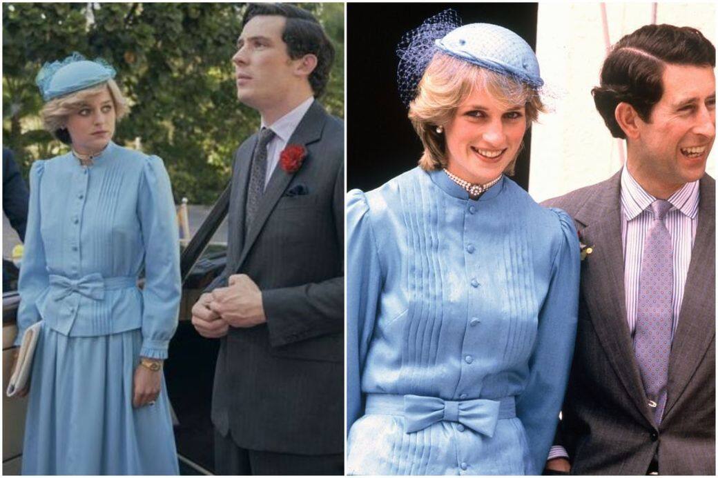 1983年，戴妃和查理斯王子在澳洲坎培拉一起拍攝的照片。帽子、珠寶、衣服的