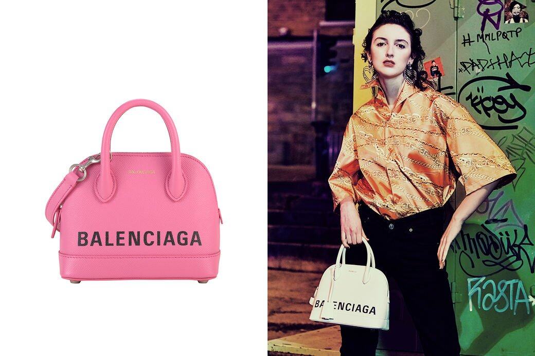 Balenciaga Vile Top Handle手袋以粒面小牛皮製成,稍微反光的表面加上豐富的質感,結合 Balenciaga Vile Top Handle手袋以粒面小牛皮製成,稍微反光的表面加上豐富的質感,結合