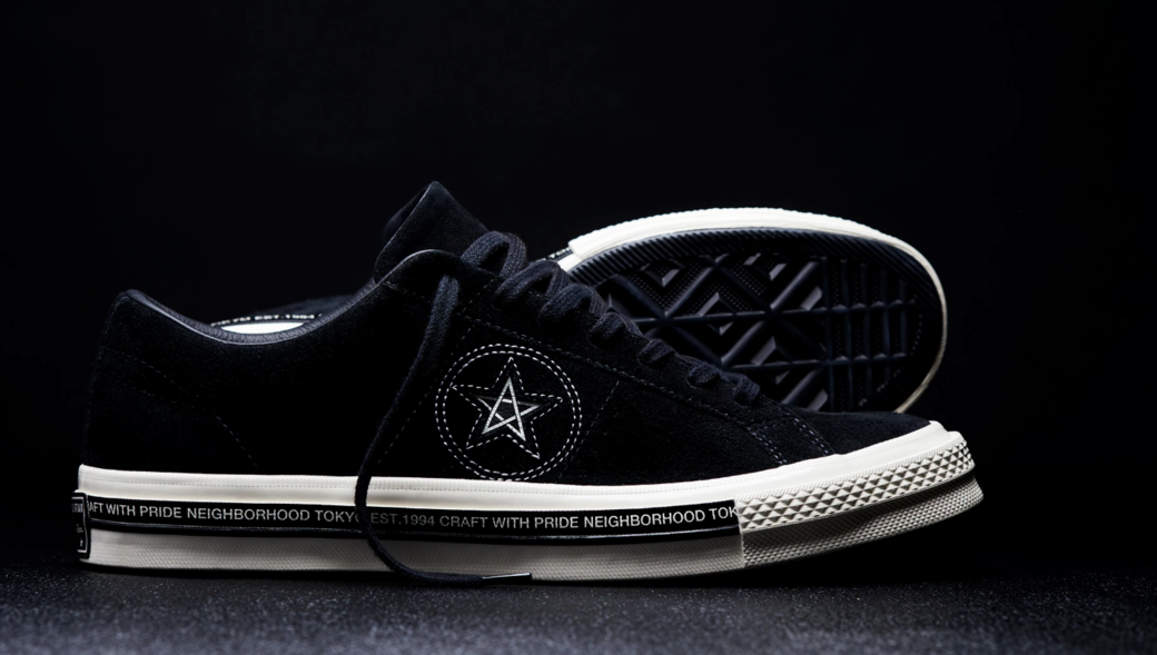 近日全新聯名還有NEIGHBORHOOD X Converse聯乘款式。 近日全新聯名還有NEIGHBORHOOD X Converse聯乘款式。