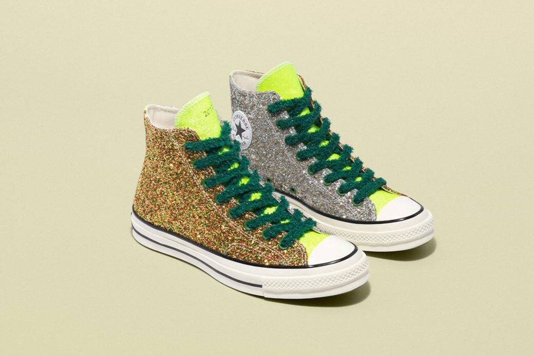Chuck70螢光綠高筒珠片帆布鞋 $1,099 Chuck70螢光綠高筒珠片帆布鞋 $1,099