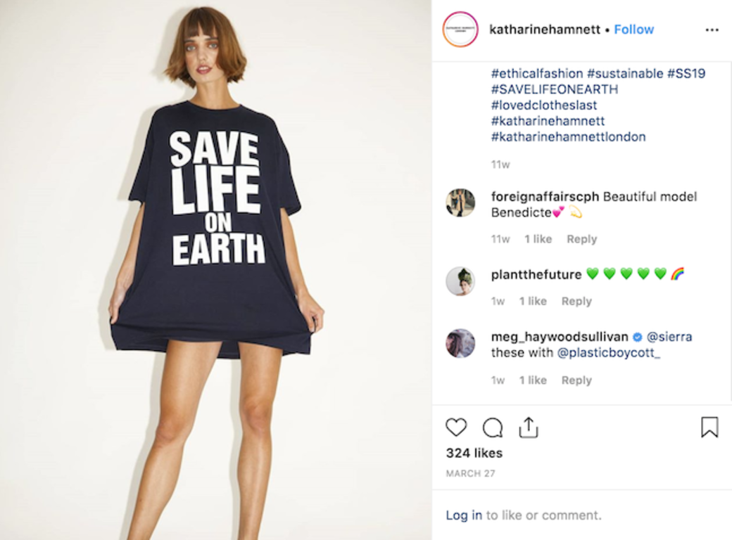 品牌於今個春夏就推出了「Save Life On Earth」的slogan tee。 品牌於今個春夏就推出了「Save Life On Earth」的slogan tee。
