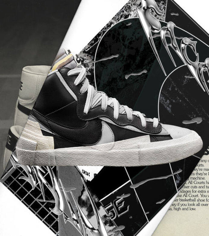 Sacai x Nike Blazer波鞋(黑x白配色) Sacai x Nike Blazer波鞋(黑x白配色)
