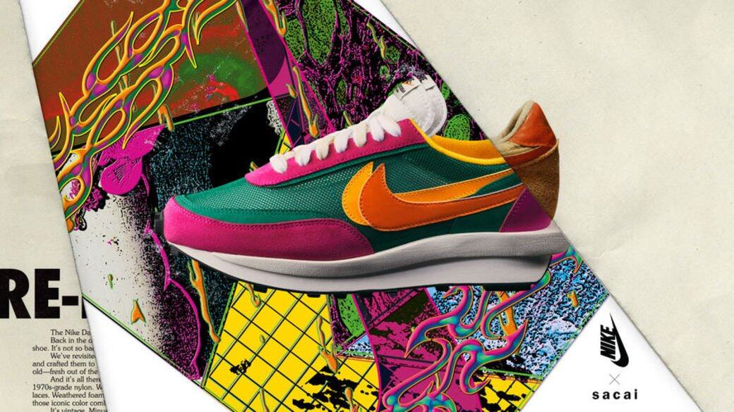 Sacai x Nike LDWaffle波鞋(紫x綠x橙配色) Sacai x Nike LDWaffle波鞋(紫x綠x橙配色)