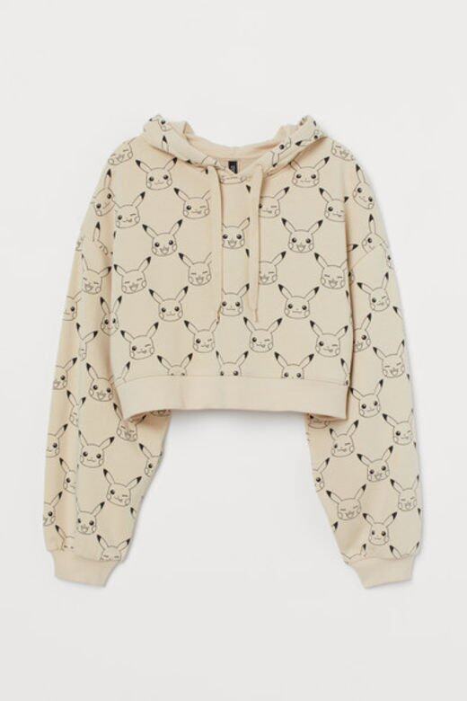 H&M x Pokémon 比卡超圖案短身連帽上衣 H&M x Pokémon 比卡超圖案短身連帽上衣