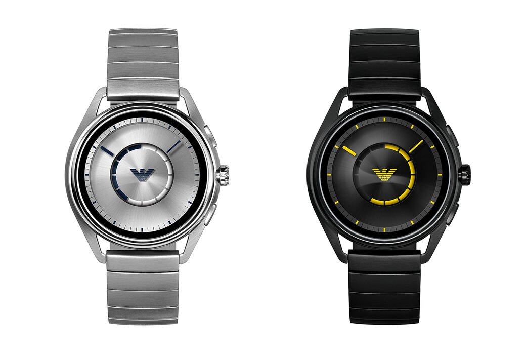 左：智能觸屏腕錶配銀色精鋼錶鏈（ART5006） 零售價$4,000右：智能觸屏腕錶配黑