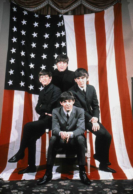 The Beatles披頭四樂團經典舊照。