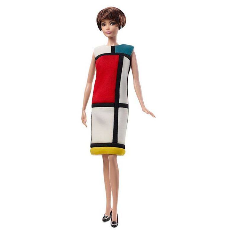1965年「蒙德里安裙」Mondrian Dress連身裙上的幾何色彩鮮明圖案是來自藝術家Piet Mondrian 1965年「蒙德里安裙」Mondrian Dress連身裙上的幾何色彩鮮明圖案是來自藝術家Piet Mondrian