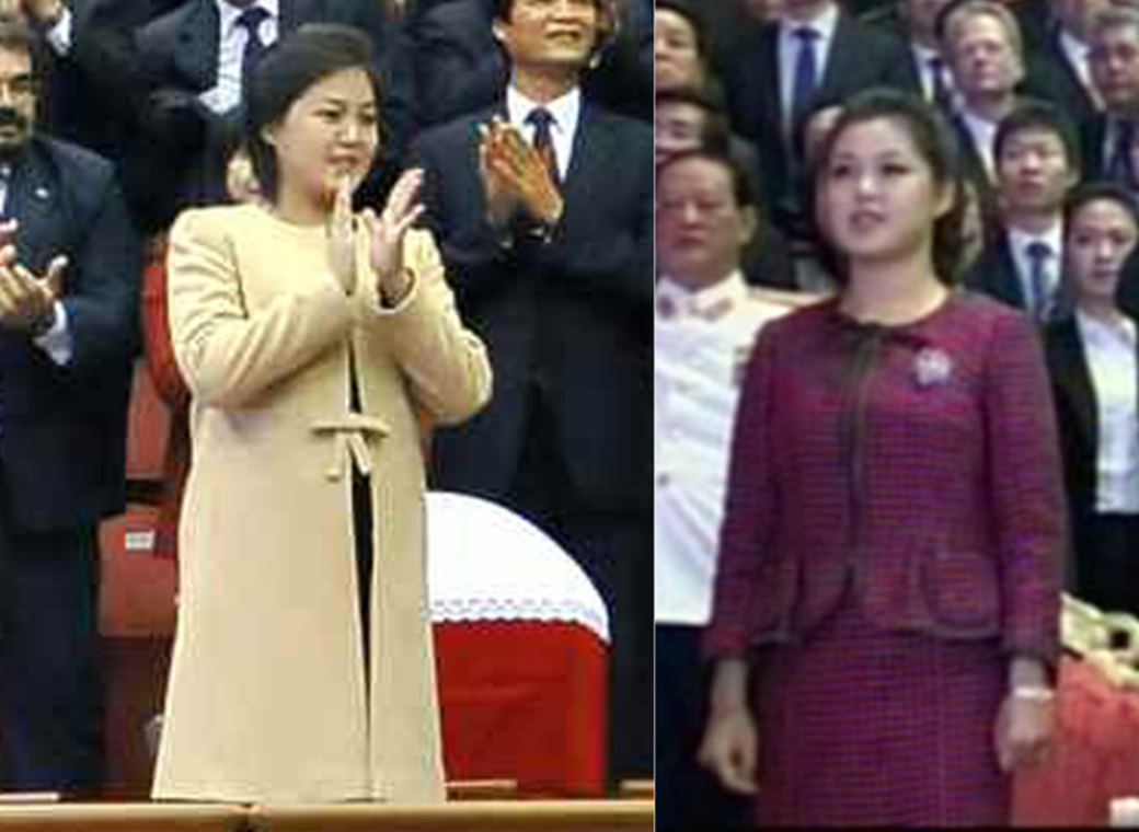 2012年底,李雪主在公開場合亮相,身穿淡杏色厚絨長褸的她,綴以小蝴蝶結 2012年底,李雪主在公開場合亮相,身穿淡杏色厚絨長褸的她,綴以小蝴蝶結