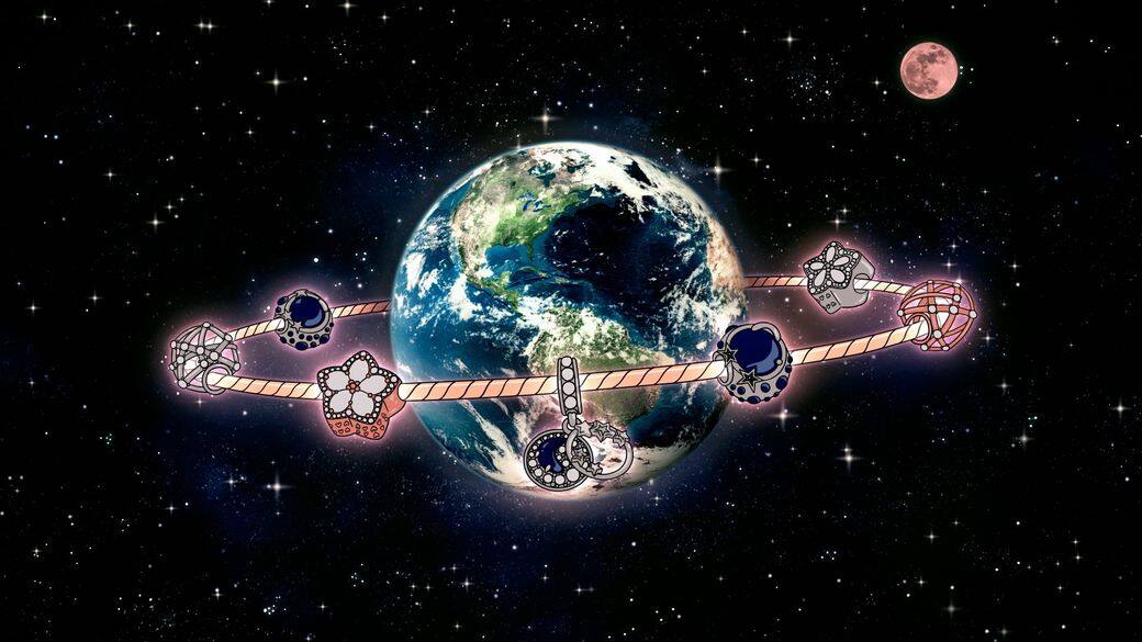 除了一班名人大使,最新推出的Pandora Timeless系列飾品也在短片中以動畫形式登 除了一班名人大使,最新推出的Pandora Timeless系列飾品也在短片中以動畫形式登