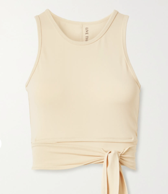 Ballet Cropped Wrap-effect Stretch-Supplex 上衣 Ballet Cropped Wrap-effect Stretch-Supplex 上衣