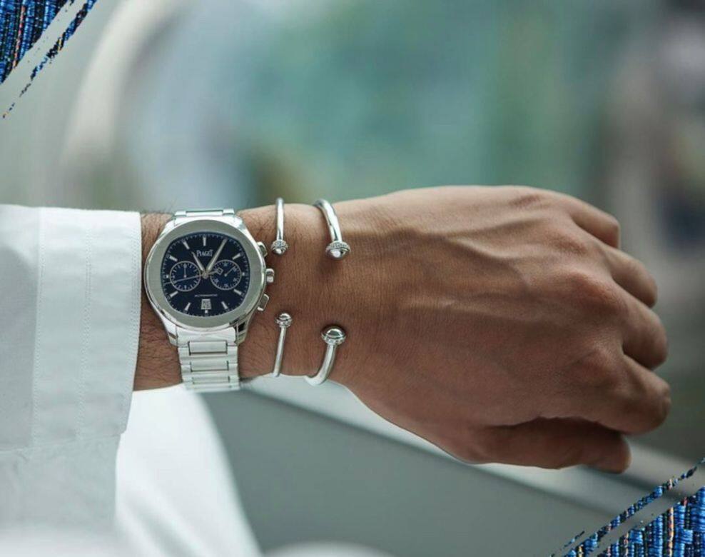貫徹Piaget Possession珠寶手錶系列的混搭特色,這款男裝手錶也建議配襯Possession手鐲,來 貫徹Piaget Possession珠寶手錶系列的混搭特色,這款男裝手錶也建議配襯Possession手鐲,來