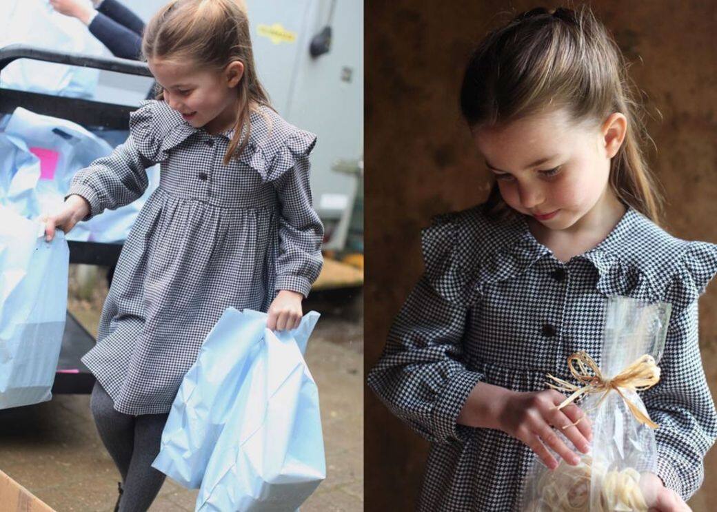 夏綠蒂公主5歲生日前夕公開一組全新照片，夏綠蒂穿上黑白格紋洋裝