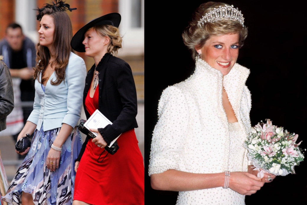 除此之外，凱特還有一串戴安娜王妃的鑽石珍珠手鏈。這條手鏈乍看會覺