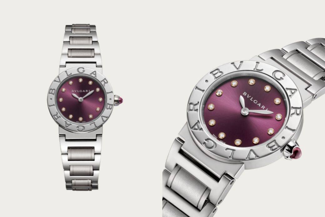 1977年面世的BVLGARI BVLGARI錶圈有浮誇的品牌刻字,取材自古羅馬銅幣,以寶石錶冠 1977年面世的BVLGARI BVLGARI錶圈有浮誇的品牌刻字,取材自古羅馬銅幣,以寶石錶冠