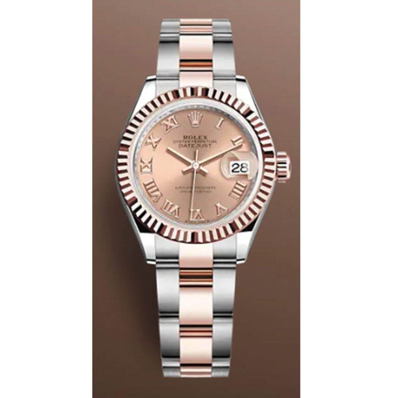 三角坑紋外圈式Rolex另一經典設計。這款Lady Datejust採用蠔式錶殼搭配三角坑紋 三角坑紋外圈式Rolex另一經典設計。這款Lady Datejust採用蠔式錶殼搭配三角坑紋